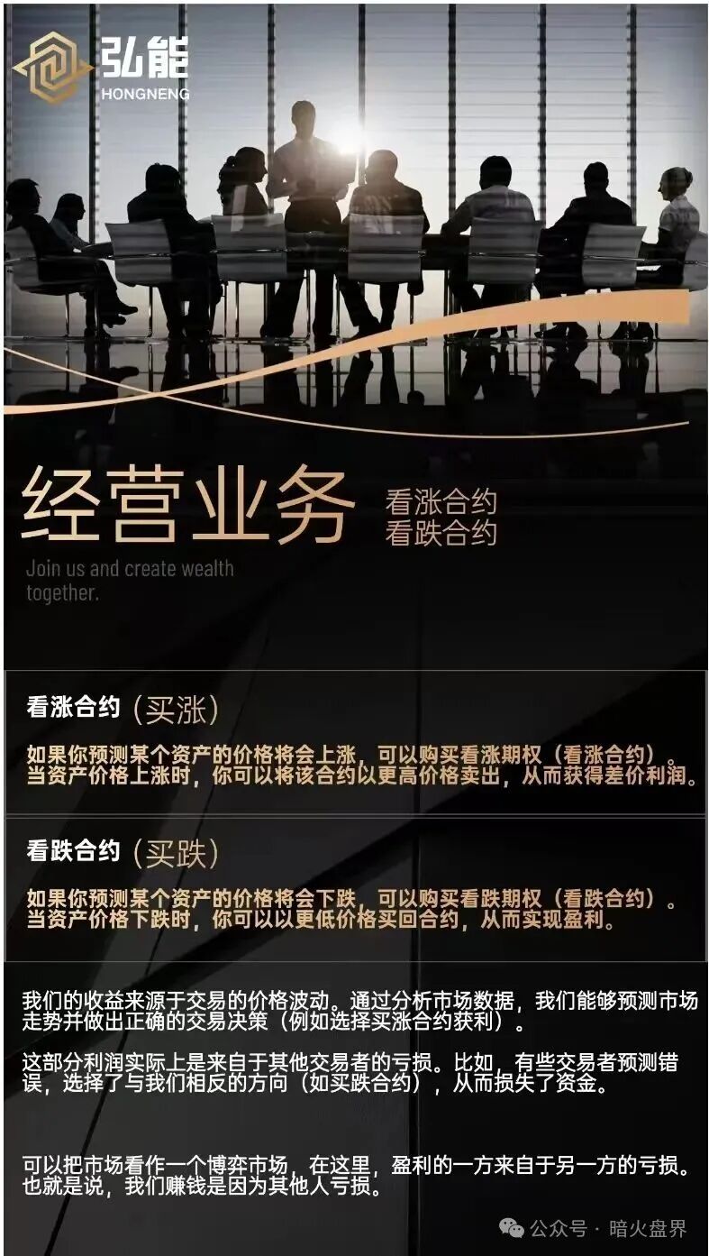 “弘能金融”跟单类资金盘骗局，已经开始锁仓单割，随时会崩盘跑路！